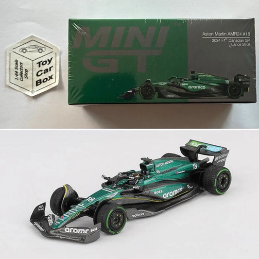 Mini GT #1114 - Aston Martin AMR24 #18 (F1 Lance Stroll Canadian GP 2024) N50g