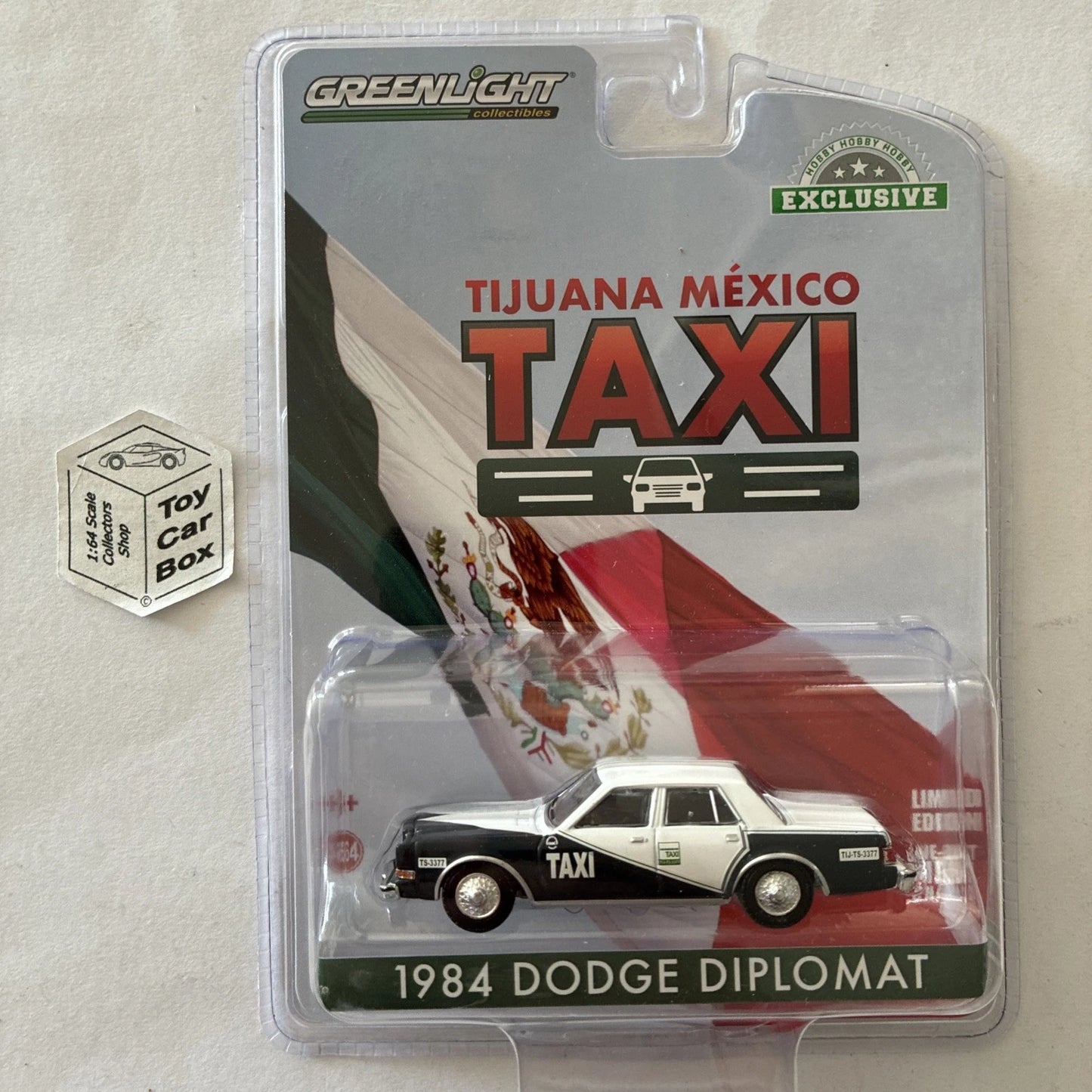 GREENLIGHT - 1984 Dodge Diplomat (Tijuana Mexico Taxi - Hobby Exclusive) J45g