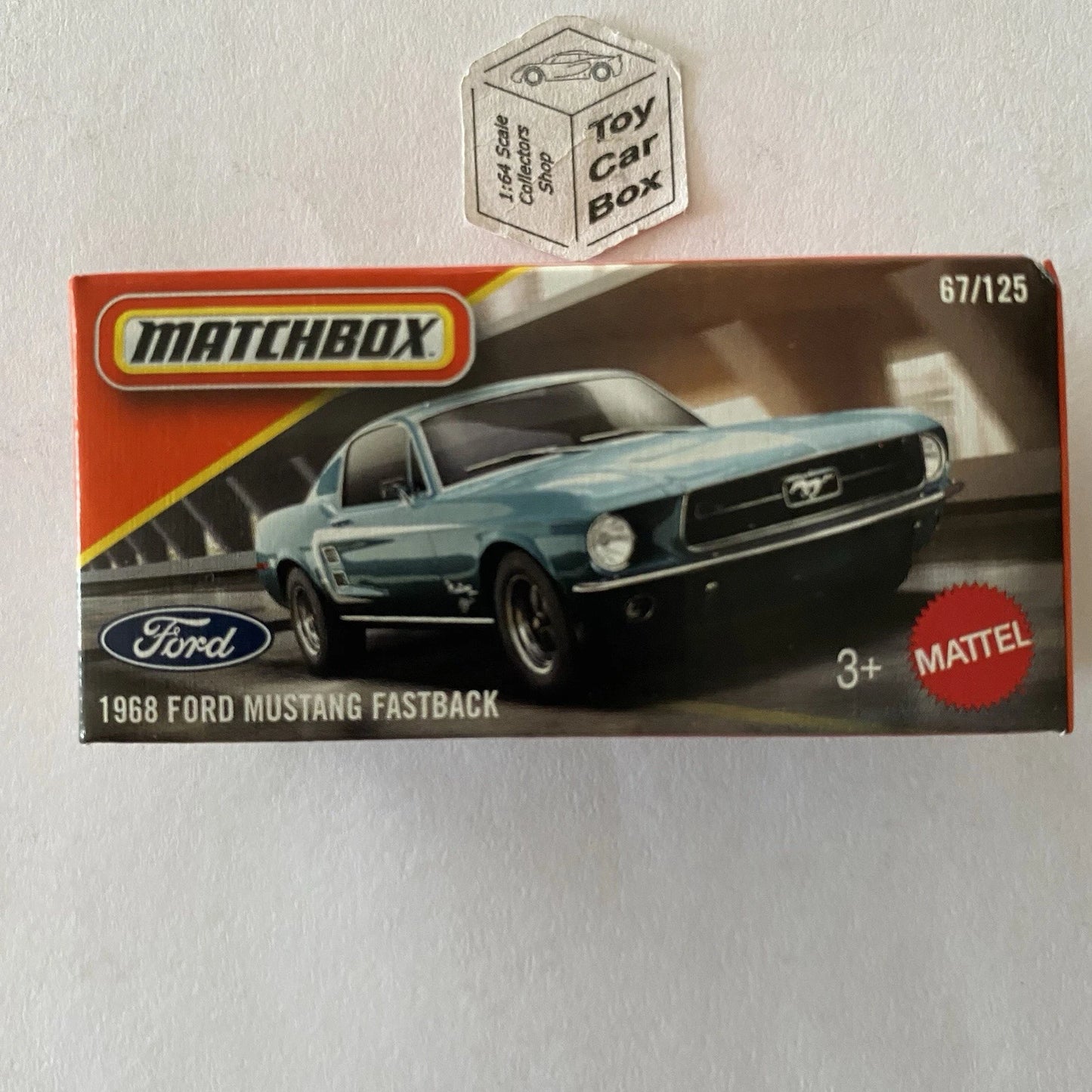 2025 MATCHBOX #67 - 1968 Ford Mustang Fastback (Blue - Power Grab) B80