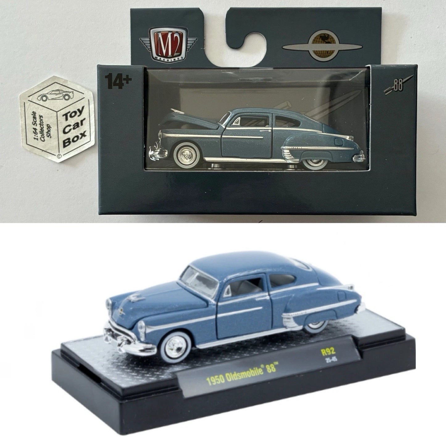 M2 MACHINES - 1950 Oldsmobile 88 (Blue - Detroit Muscle R92) L92g