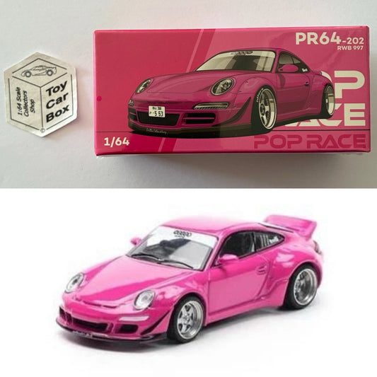 POP RACE - Porsche RWB 997 (1:64 Pink #PR64-202 - Boxed) Q85g