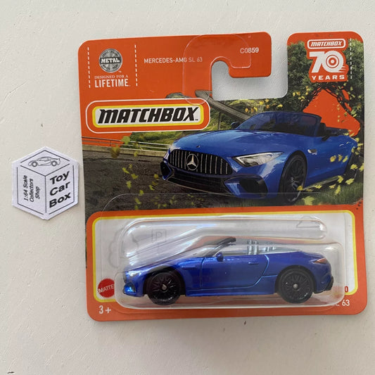 2023 MATCHBOX #67 - Mercedes-AMG SL63 (Blue - Short Card) B64