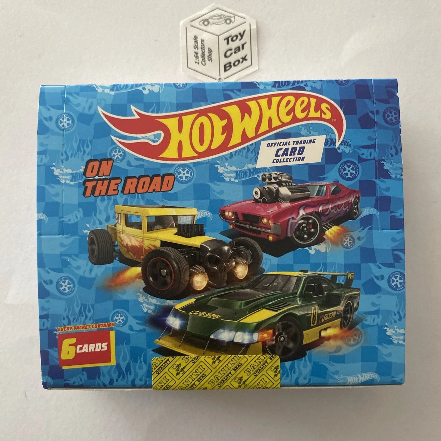 2025 HOT WHEELS Panini Trading Cards - Sealed Box of 24 Packets of Cards. Contains total of 144 Cards - ED45