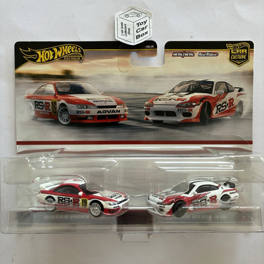 2024 HOT WHEELS Car Culture Twin Set - Nissan 240SX S14 & Silvia S15 (RS-R) H00