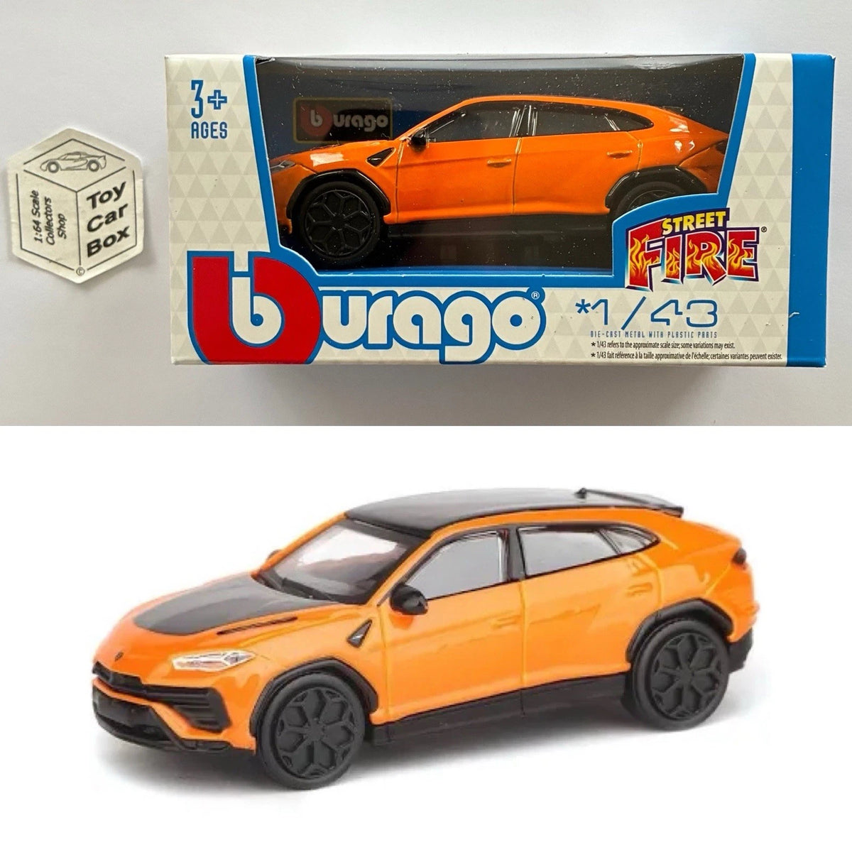 BBURAGO 1/43 - Lamborghini Urus Performante (Orange - Street Fire - Boxed) E28g