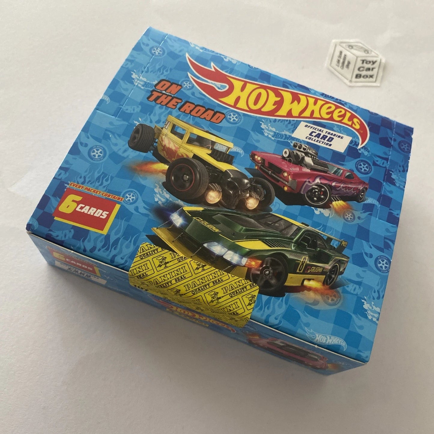 2025 HOT WHEELS Panini Trading Cards - Sealed Box of 24 Packets of Cards. Contains total of 144 Cards - ED45
