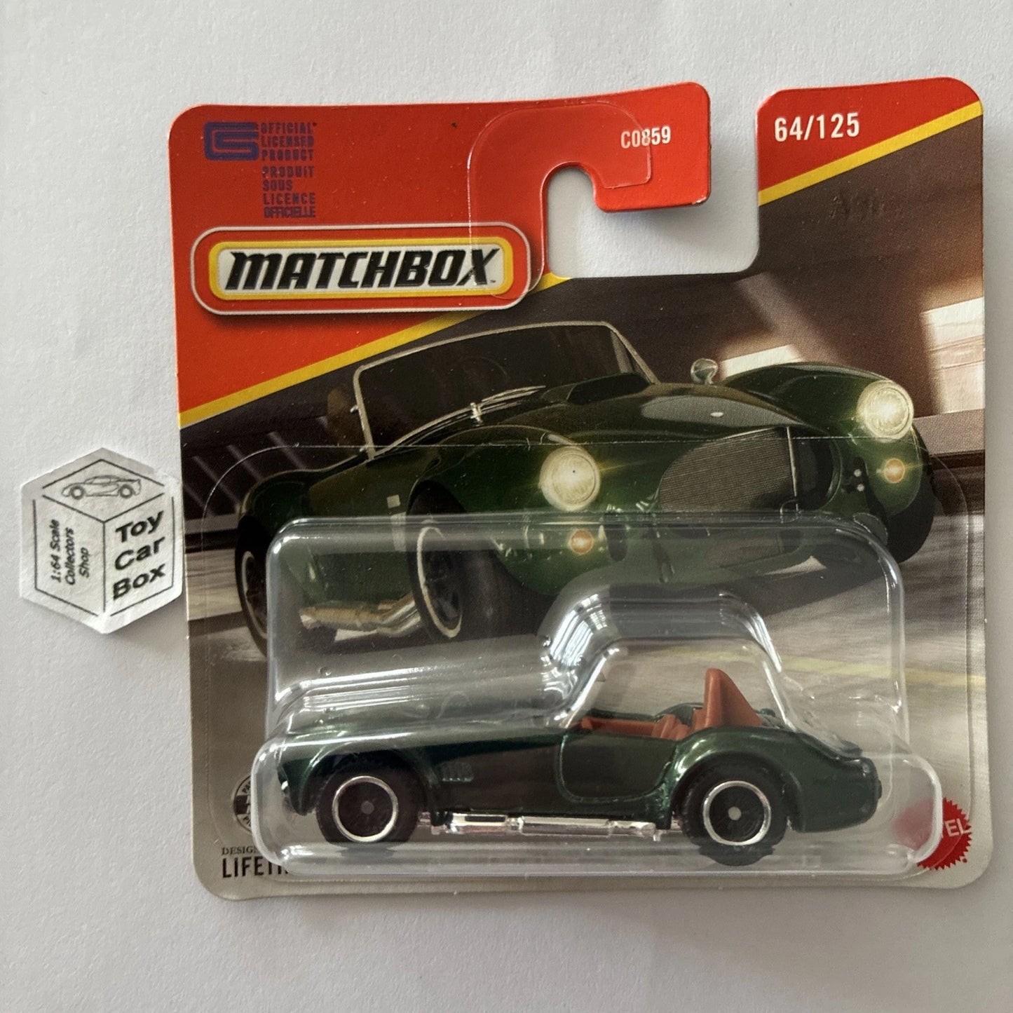 2026 MATCHBOX #64 - 1965 Shelby Cobra 427 (Green - Short Card - Unopened) B42g