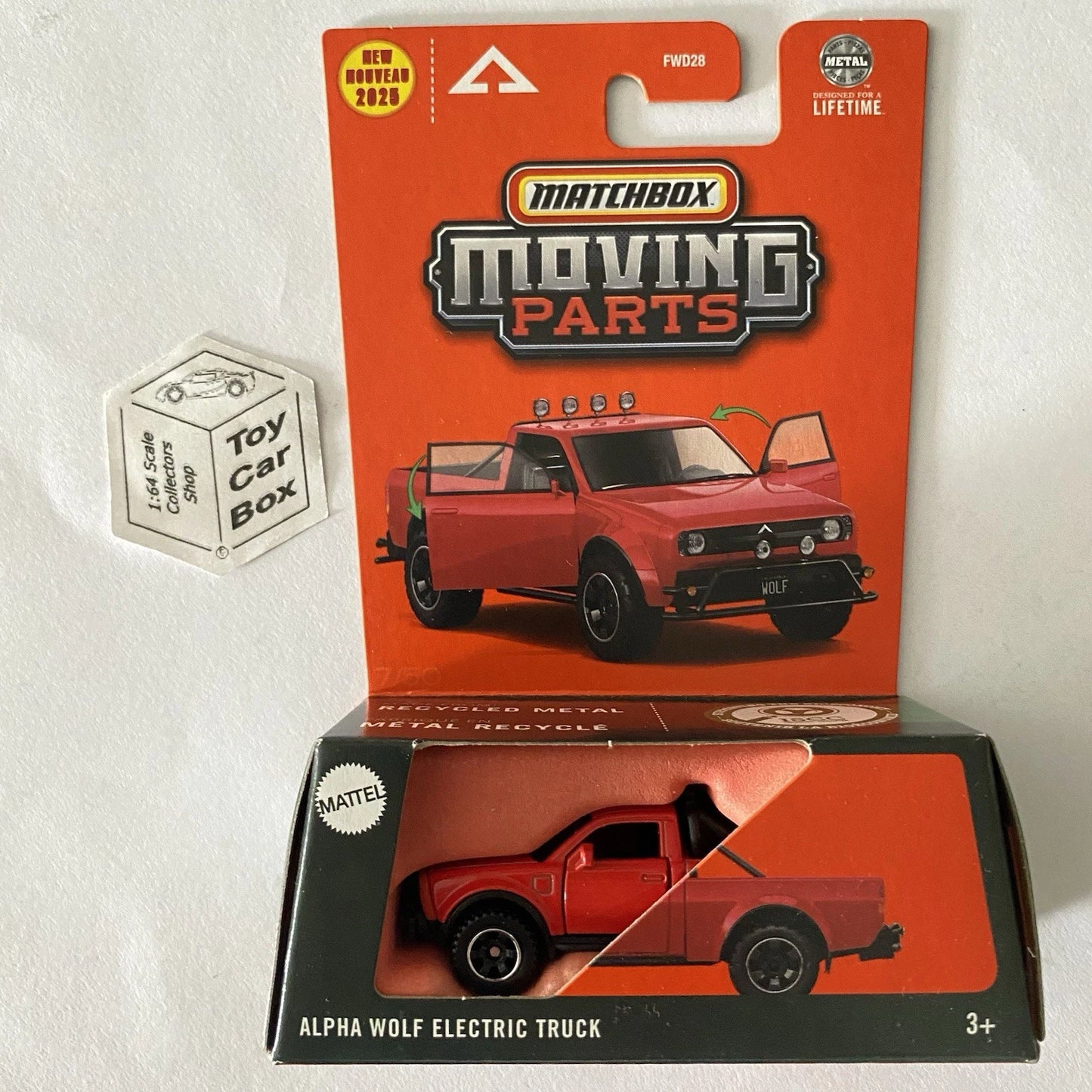 2025 MATCHBOX Moving Parts - Alpha Wolf Electric Truck (Red #7 Opening Door) D00