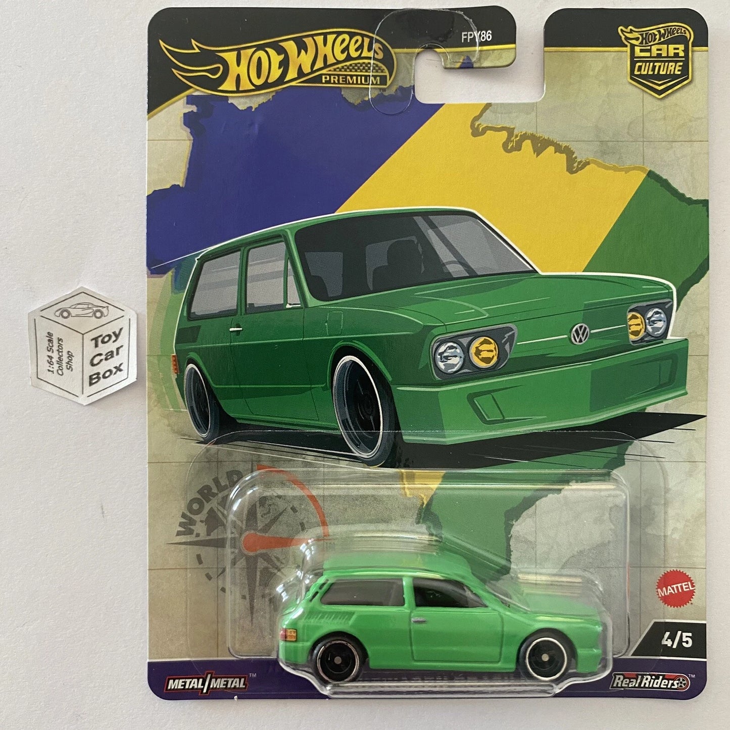 2024 HOT WHEELS Car Culture - Volkswagen VW Brasilia (Green #4 World Tour) G71g