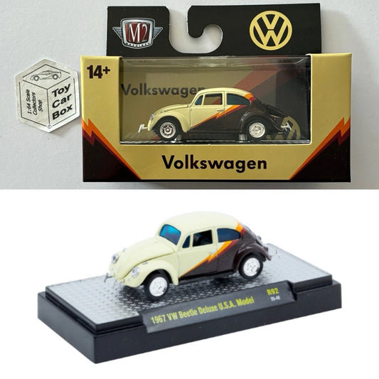 M2 MACHINES - 1967 VW Beetle Deluxe USA Model (Beige - Detroit Muscle R92) L92g