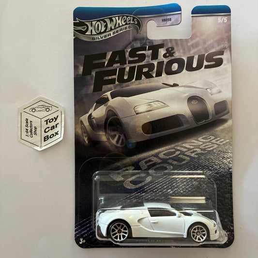 2025 HOT WHEELS Fast & Furious - Bugatti Veyron (White #5 Racing Course) B20