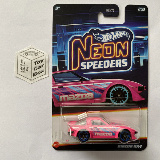 2025 HOT WHEELS Neon Speeders - Mazda RX-7 (#2 Pink) D50