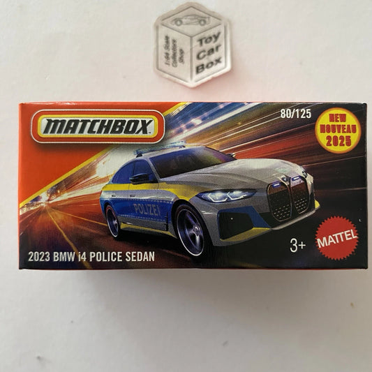 2025 MATCHBOX #80 - 2023 BMW i4 Police Sedan (Polizei - Power Grab) C00