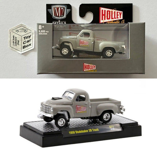 M2 MACHINES - 1950 Studebaker 2R Truck (Grey ‘Holley’ - Auto-Thentics R71) L92g