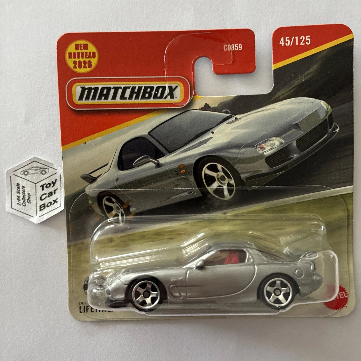 2026 MATCHBOX #45 - 2002 Mazda RX-7 Spirit R (Grey - Short Card - Unopened) B42g