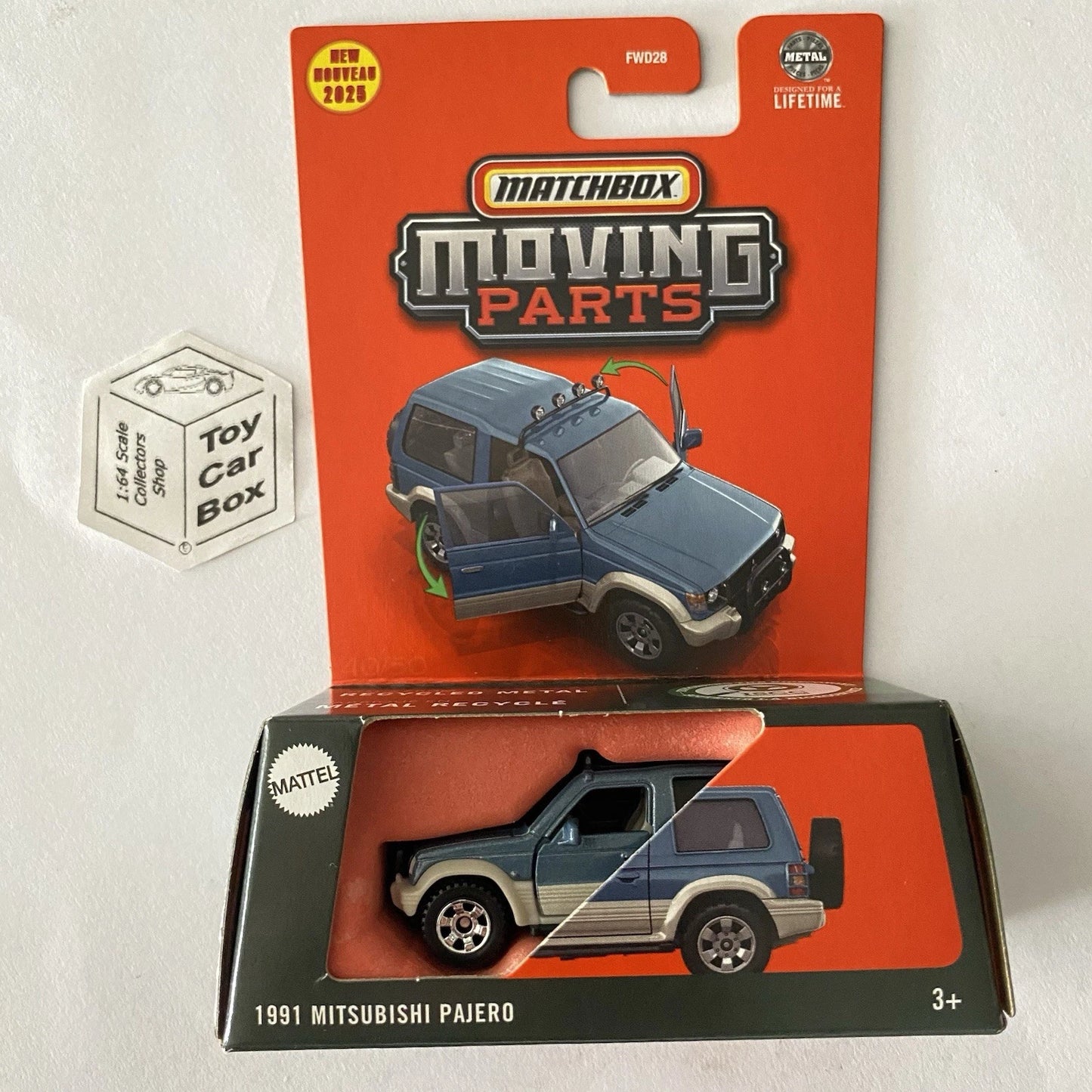 2025 MATCHBOX Moving Parts - 1991 Mitsubishi Pajero (Blue #40 Opening Doors) E99