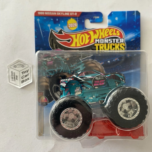 2025 HOT WHEELS Monster Trucks - ‘99 Nissan Skyline GT-R (Corners Not Perfect) E