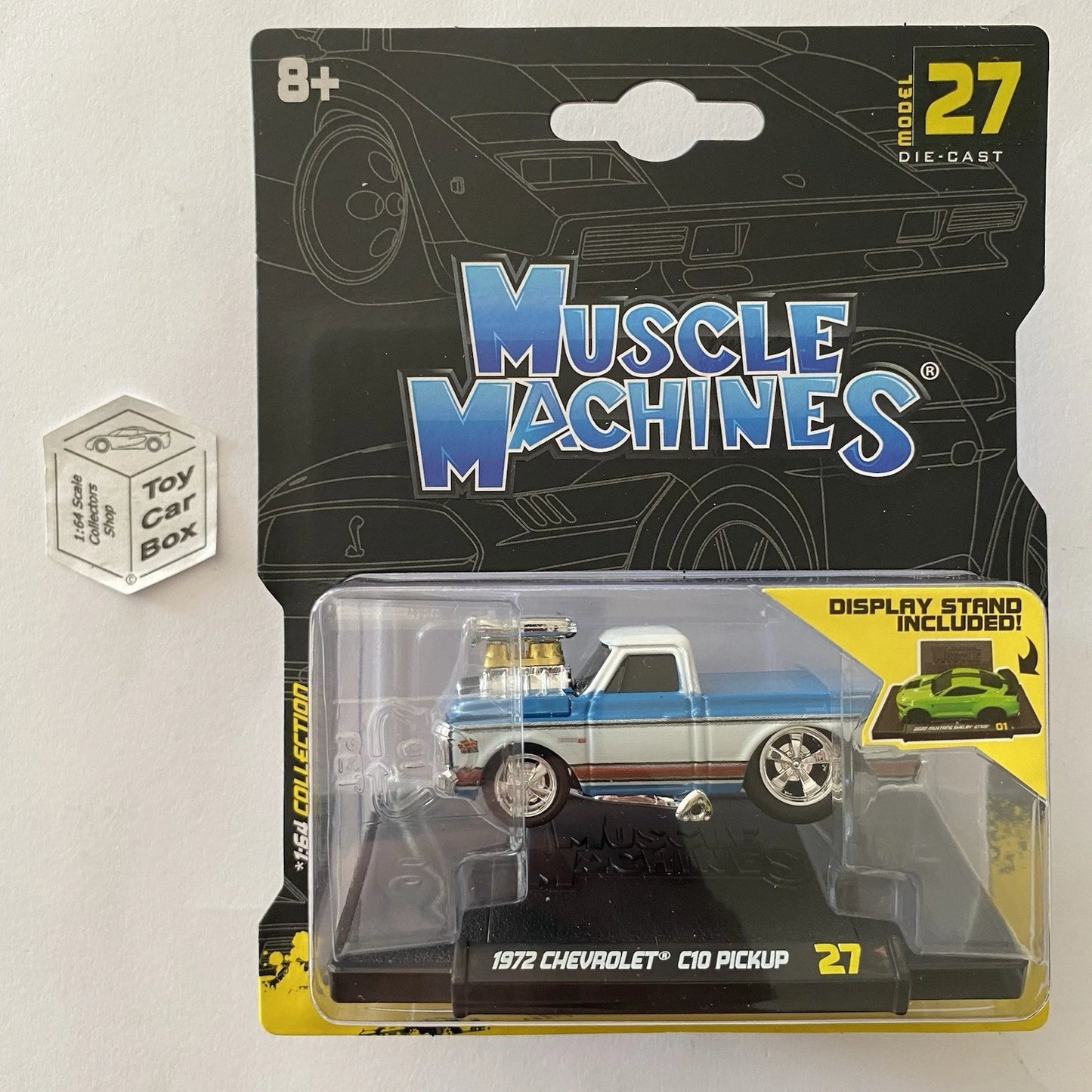 Muscle Machines - 1972 Chevy C10 Pickup (Blue & White #27 - Approx 1:64) D13