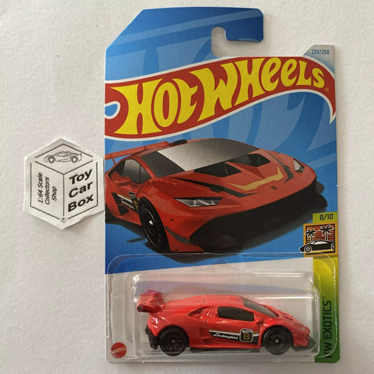 2024 HOT WHEELS #239 - Lamborghini Huracan LP 620-2 Super Trofeo (Red) B00