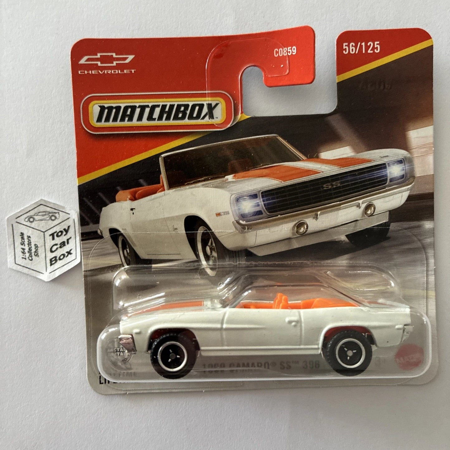 2026 MATCHBOX #56 - 1969 Chevy Camaro SS 396 Convertible (White Short Card) B42g