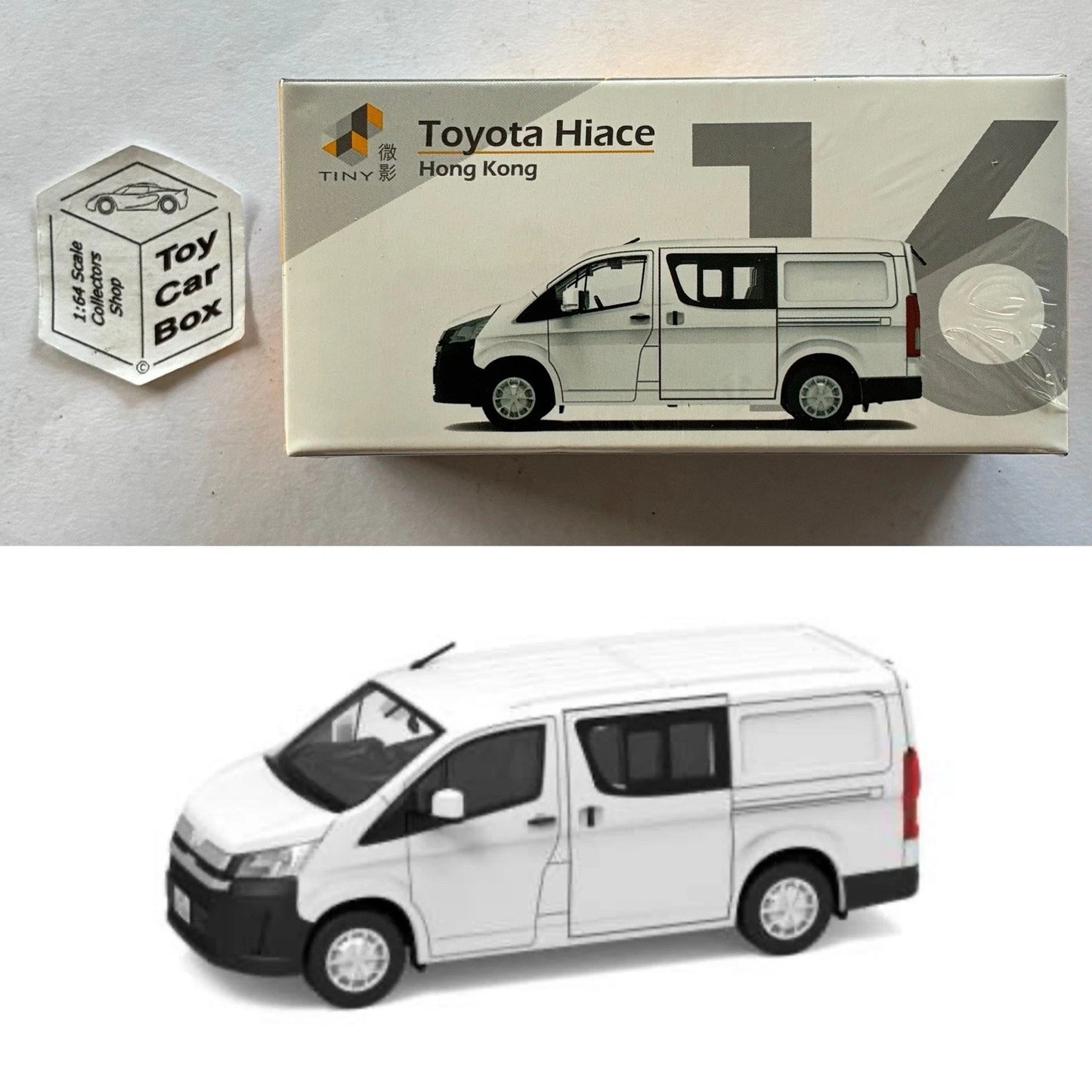 TINY #16 - Toyota Hiace H300 (White - 1/64 - Sealed Box) L00g