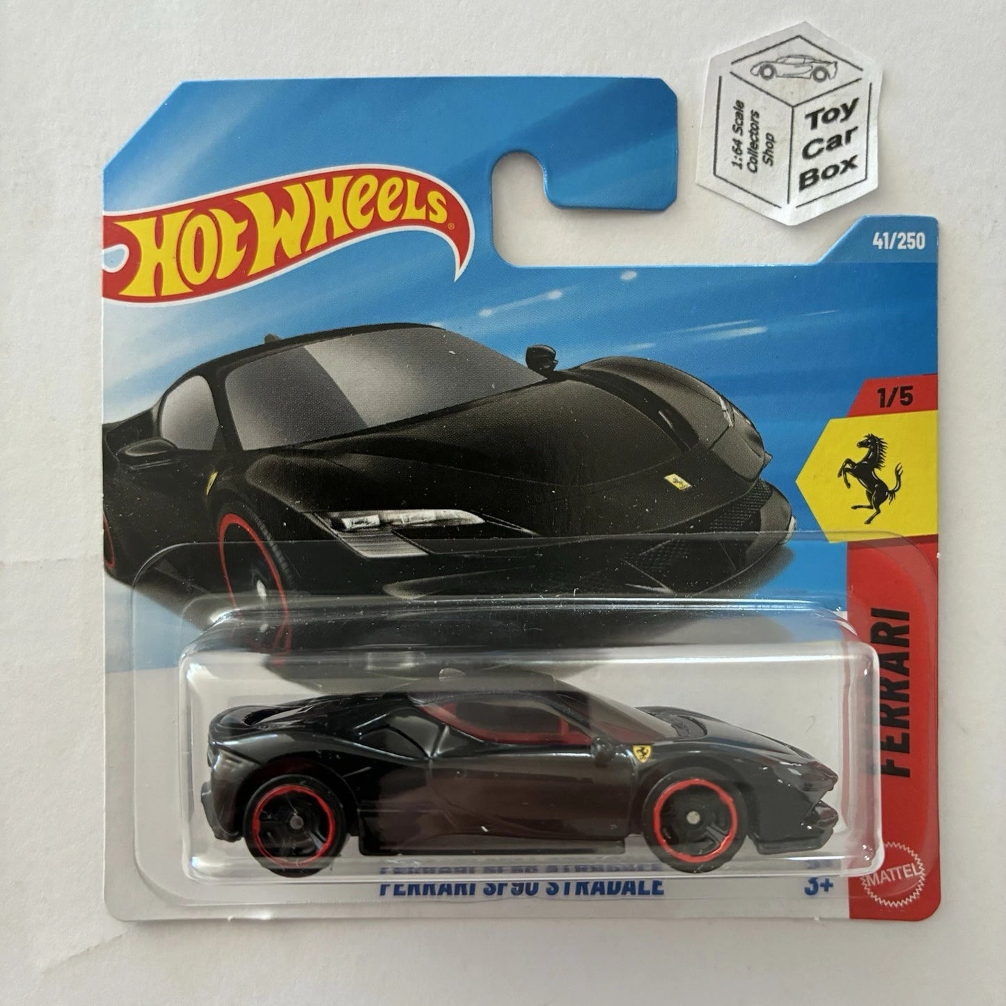 2026 HOT WHEELS #41 - Ferrari SF90 Stradale (Black #1 Ferrari - Short Card) A80