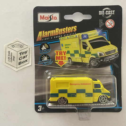 MAISTO 1:64 Alarm Busters - Generic Emergency Ambulance (Lights & Sounds) C30