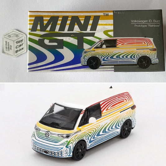 Mini GT #899 - Volkswagen VW ID Buzz (Rainbow Prototype - 1/64 Scale) L75g