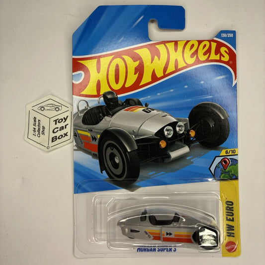 2026 HOT WHEELS #138 - Morgan Super 3 (Grey #6 HW Euro - Long Card) B64