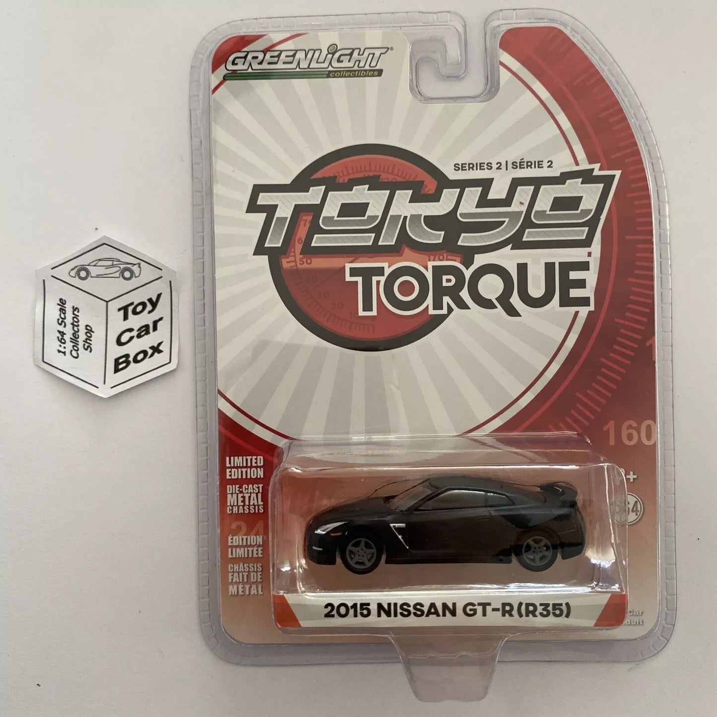 GREENLIGHT - 2015 Nissan GT-R R35 (Black - 1:64 Tokyo Torque Series 2) F89g