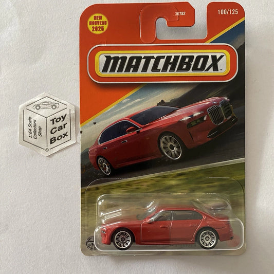 2025 MATCHBOX #100 - 2024 BMW 7 Series (Red - Long Card) B00