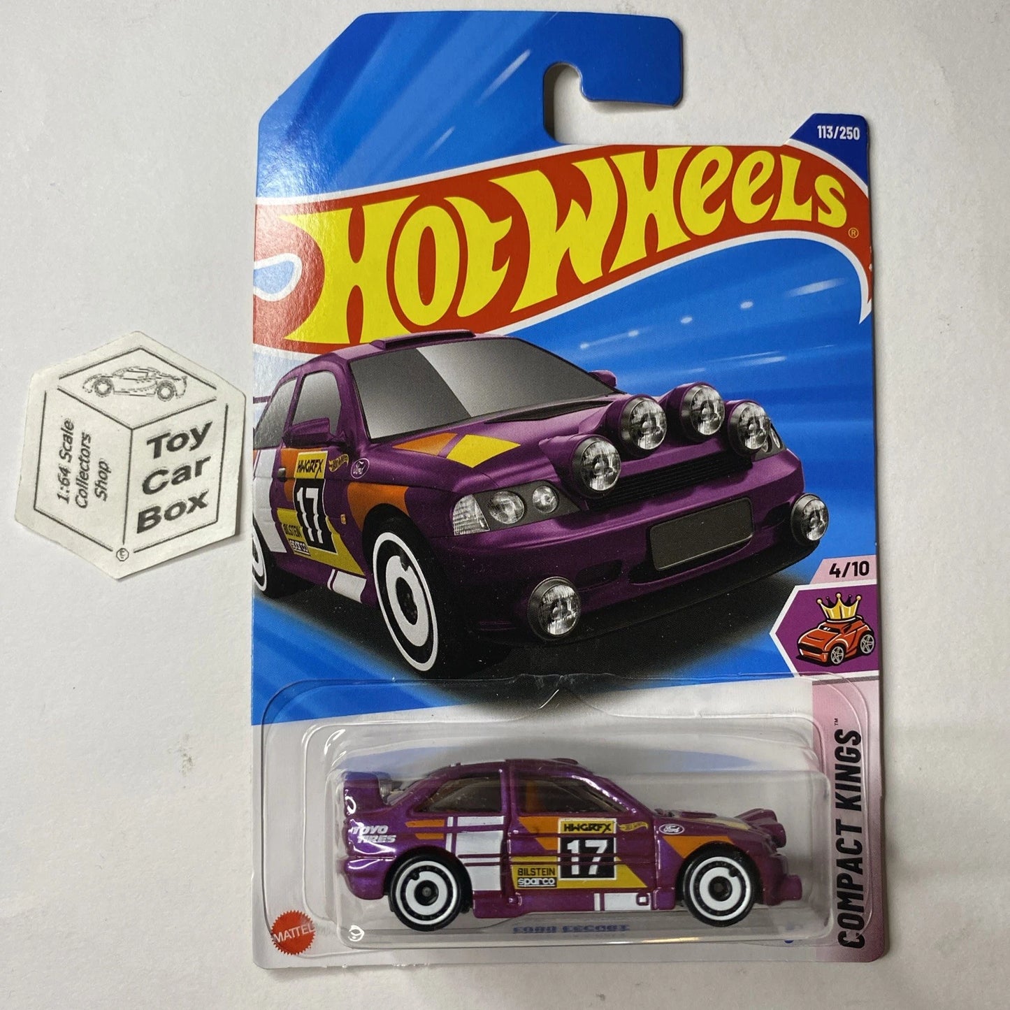 2025 HOT WHEELS #113 - Ford Escort (Purple #4 Compact Kings - Long Card) A80