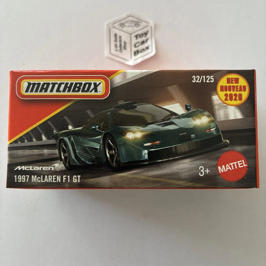 2026 MATCHBOX #32 - 1997 McLaren F1 GT Long Tail (Green - Power Grab) B80