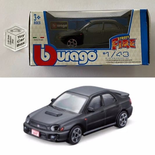 BBURAGO 1/43 - Subaru Impreza WRX (Black - Street Fire - Boxed) E04g