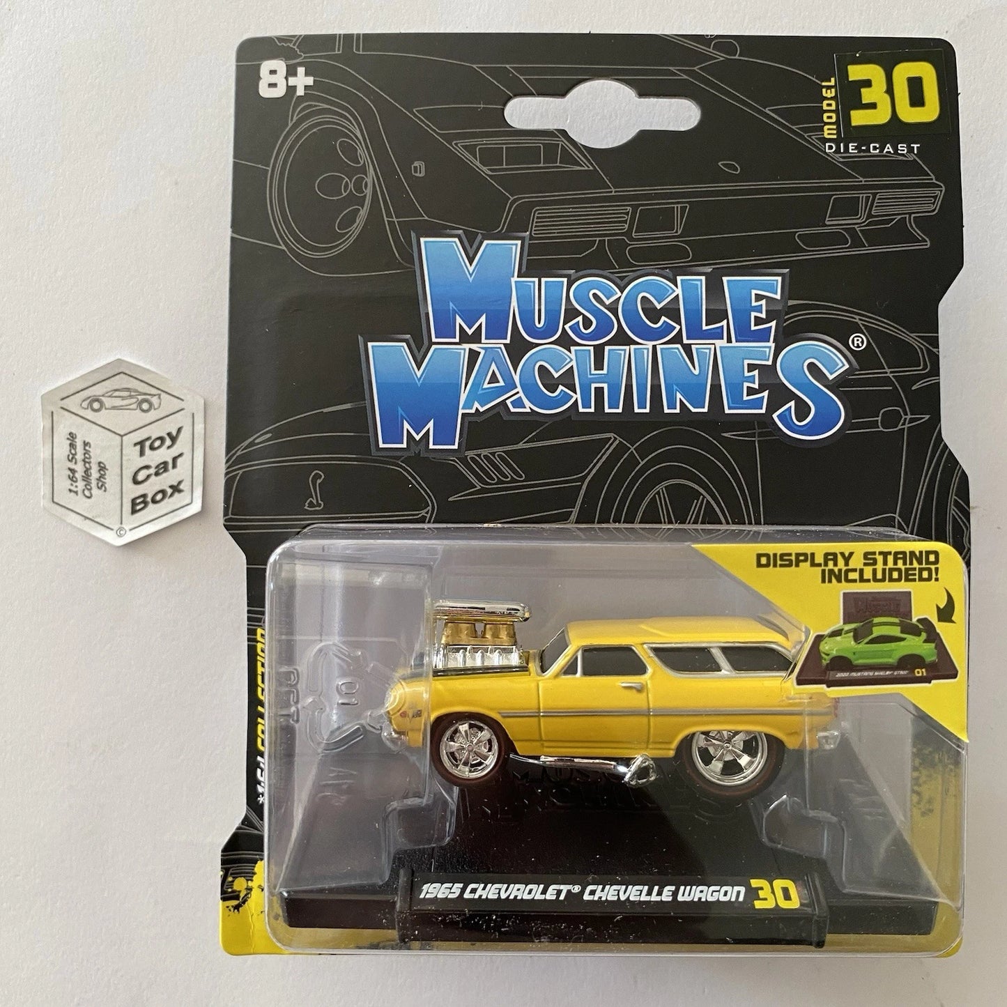 Muscle Machines - 1965 Chevy Chevelle Wagon (Yellow #30 - Approx 1:64) D13