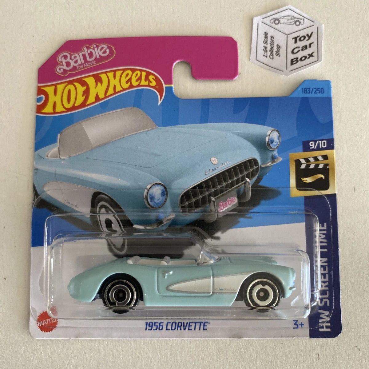 2023 HOT WHEELS #183- 1956 Chevy Corvette (Barbie #9 Screen Time