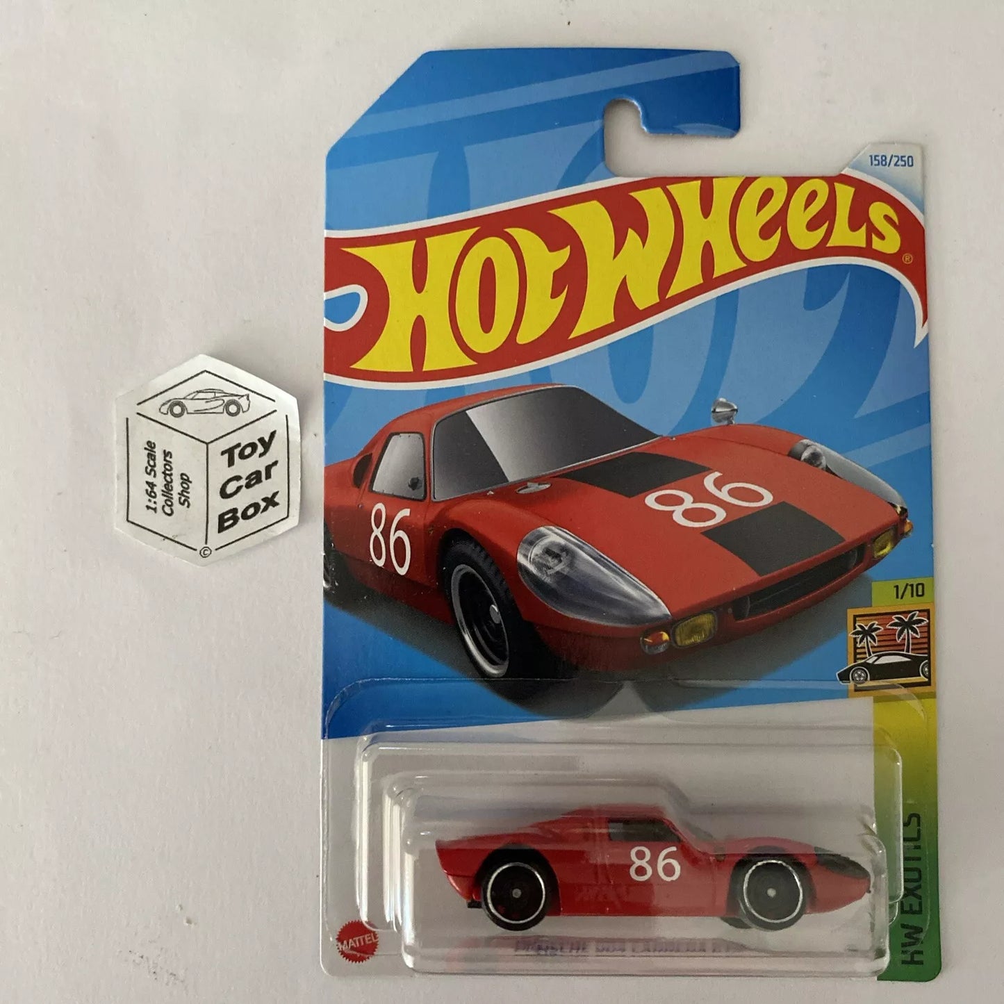 2024 HOT WHEELS #158 - Porsche 904 Carrera GTS (Red #1 Exotics - Long Card) B00