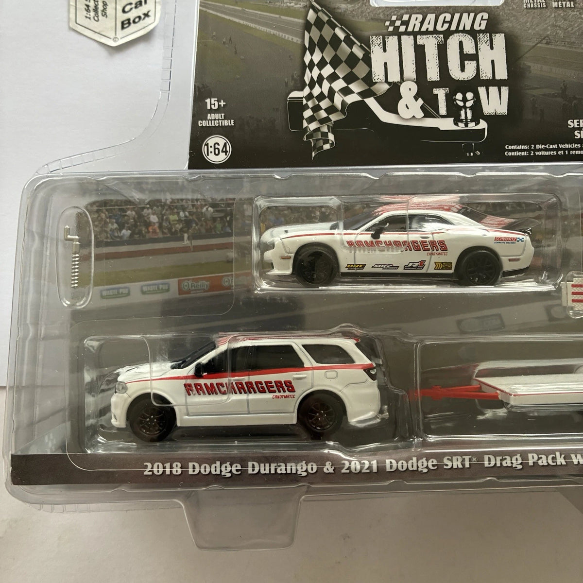GREENLIGHT - Dodge Durango, SRT & Trailer (Ramchargers Racing Hitch & Tow) V00g