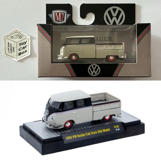M2 MACHINES - 1959 VW Double Cab Truck USA Model (Auto-Thentics R108) L92g