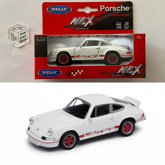 WELLY NEX 1/38 - Porsche 911 Carrera RS 2.7 (White #43653 - Boxed) D67g