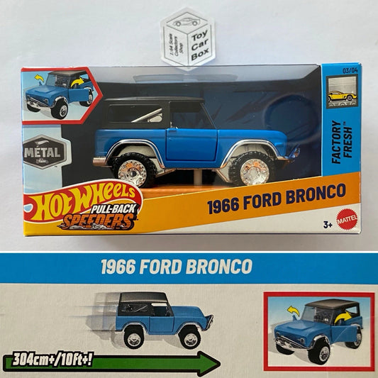 2026 HOT WHEELS 1:43* - 1966 Ford Bronco (Blue - Pull-back Speeders) H64