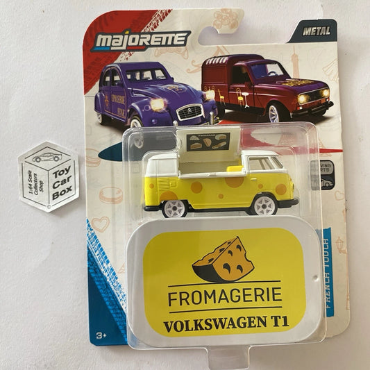 MAJORETTE VW T1 Food Van (French Touch Deluxe with Collectors Tin - Yellow) I89