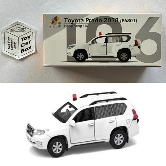TINY #106 - 2018 Toyota Land Cruiser Prado J150 (White - 1/64 - Sealed Box) L00g