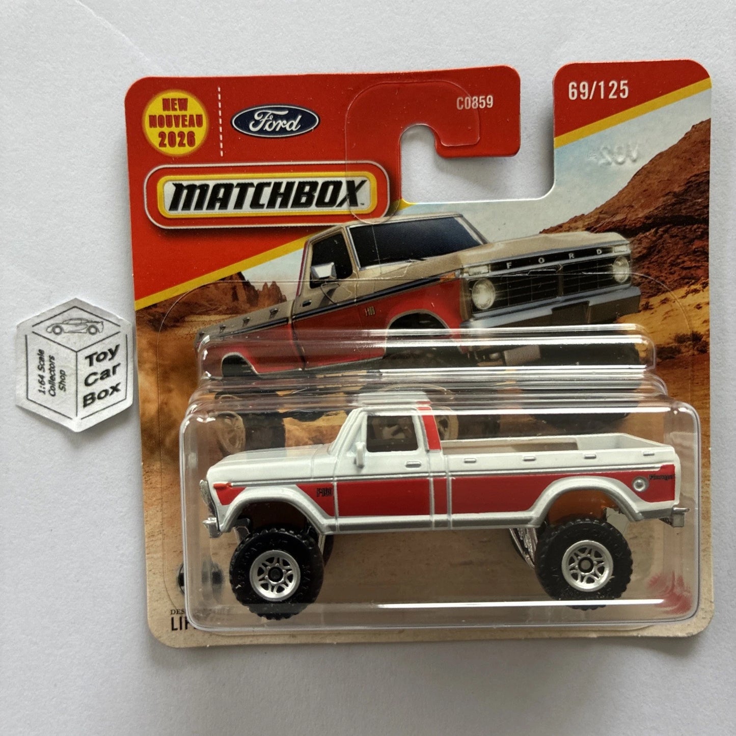 2026 MATCHBOX #69 - 1974 Ford F-100 Ranger (White - Short Card - Unopened) B42g