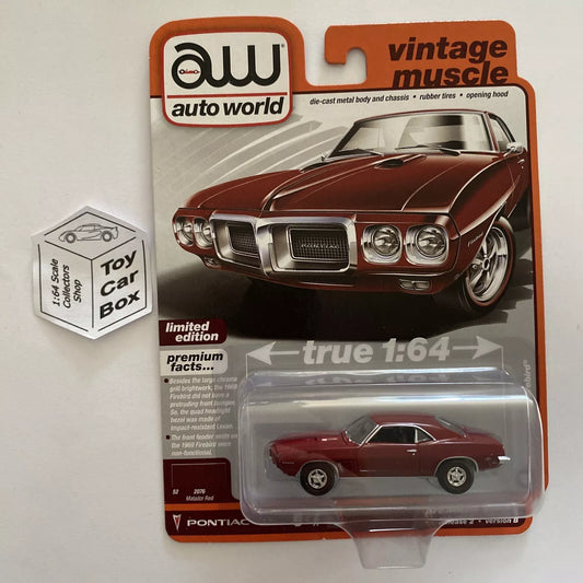 2023 AUTO WORLD - 1969 Pontiac Firebird (Matador Red - Release 2B) M15