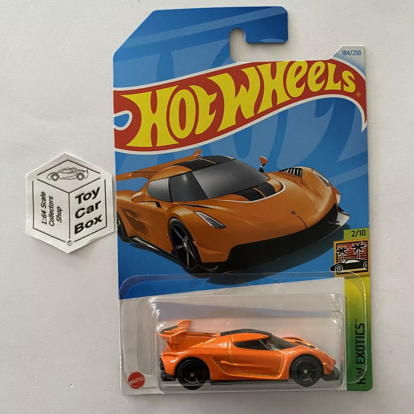 2024 HOT WHEELS #184 - ‘20 Koenigsegg Jesko (Orange #2 Exotics - Long Card) A80