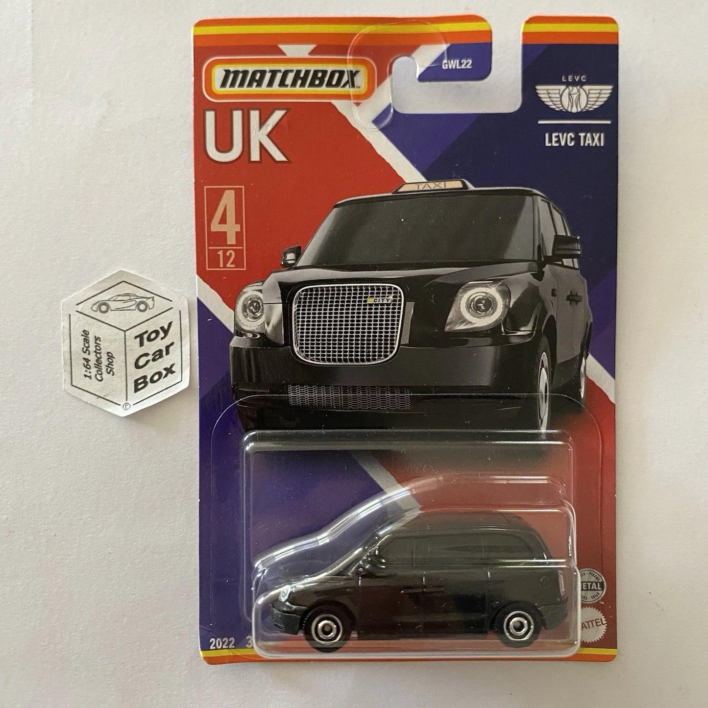 2022 MATCHBOX Best of UK #4 - London Electric Taxi LEVC (Dark Grey/Black) E00g