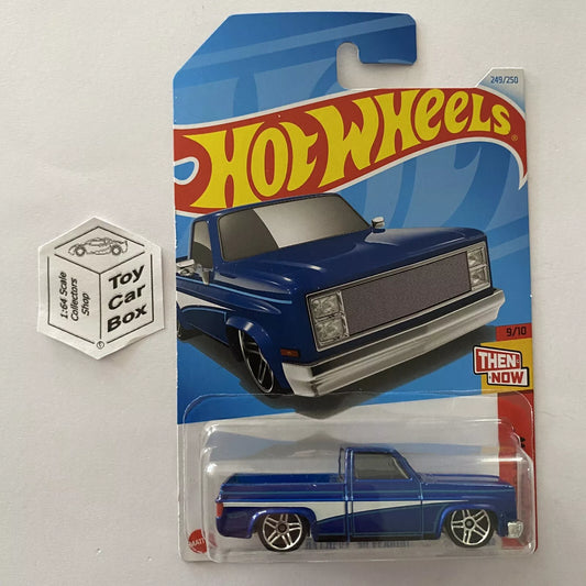 2024 HOT WHEELS #249 - ‘83 Chevy Silverado (Blue #9 Then & Now -Long Card) B00