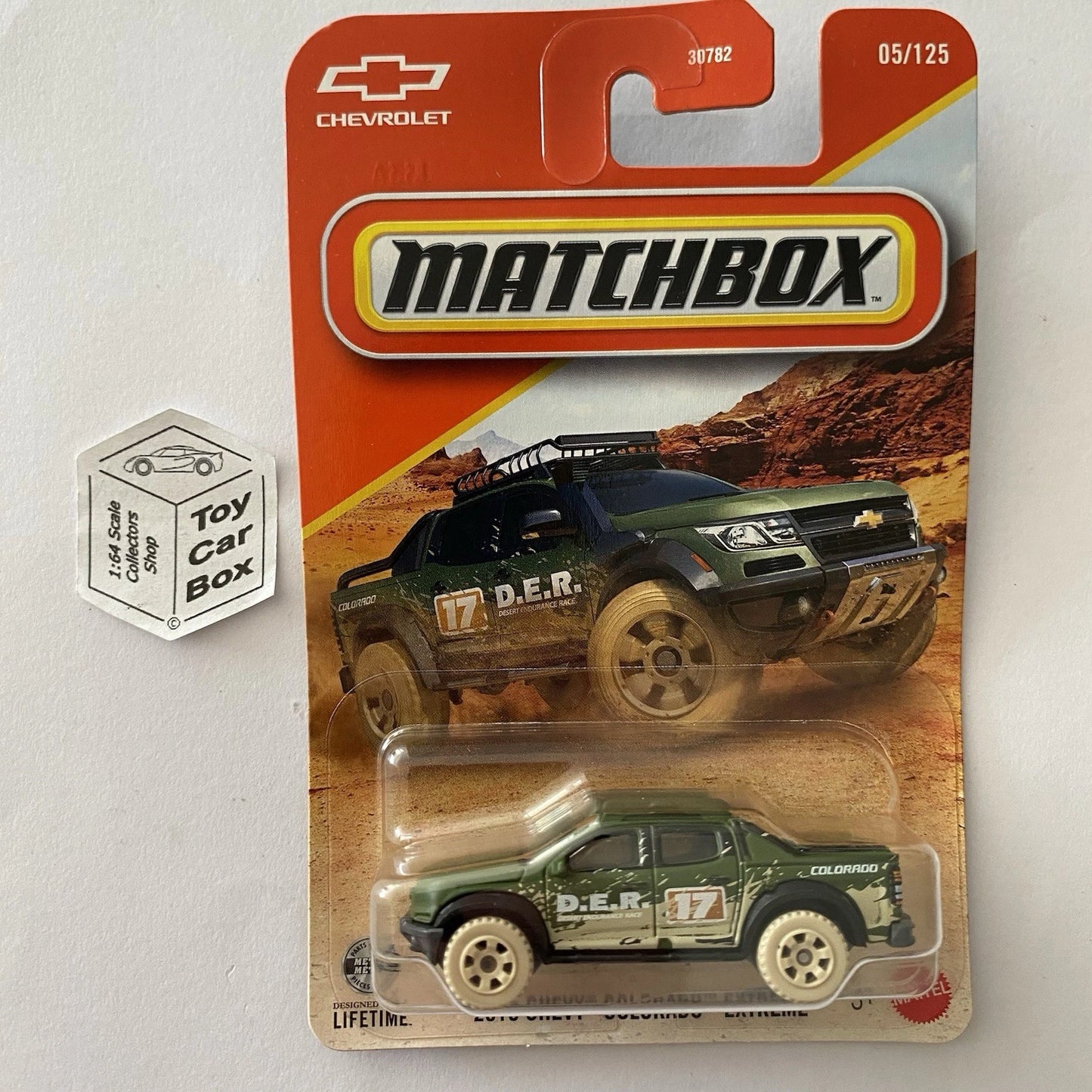 2026 MATCHBOX #5 - 2016 Chevy Colorado Extreme (Green - Long Card) B59