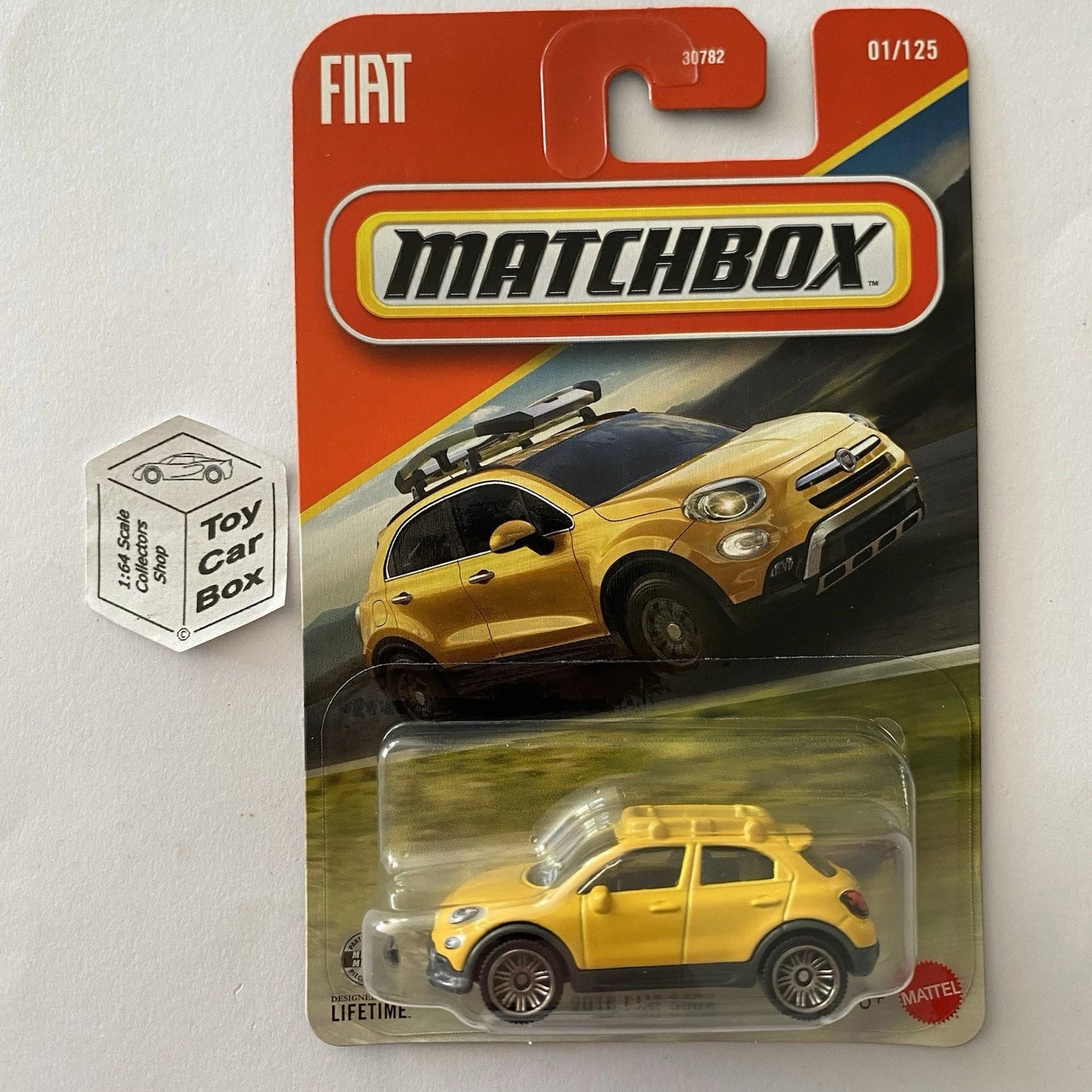 2026 MATCHBOX #1 - 2016 Fiat 500X (Yellow - Long Card) B59